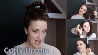 Curly Updo Hairstyles For Day 3, 4 (Or More) Hair | Quick And Easy | 2C 3A Waves And Curls