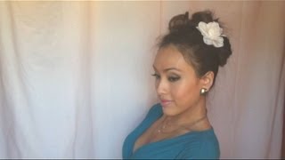 Heatless Messy Updo Tutorial (Works For Straight Or Curly Hair)