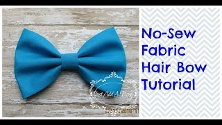 How To: Make A 5" No Sew Fabric Hair Bow By Just Add A Bow