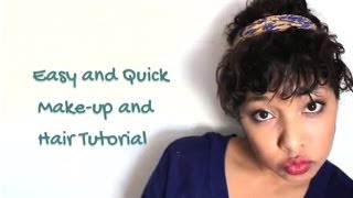 Naturally Curly Hair: Quick Updo And Make Up Tutorial