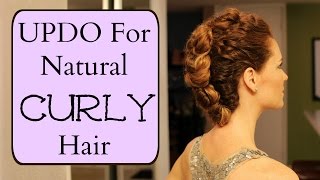 Easy Curly Hair Updo ** Affordably Fabulous **