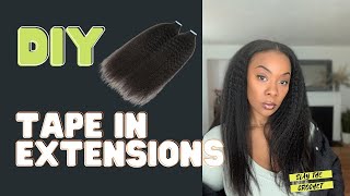 How To: Tape In Extensions On 4C Hair [ Bye Micro Links!]