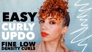 5 Days Of Curls ( Day Two ) Easy Curly Updo ( On Fine Hair )