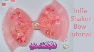Tulle Shaker Hair Bow Tutorial.. How To Make Hair Bows. Diy Hair Bows Tutorial   Laços De Fita: