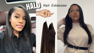 Halo Extension On 4B Hair Ft. Amazing Beauty Hair