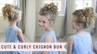 Cute & Curly Chignon Bun