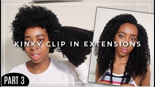 Trying Kinky Clip In Extensions On My Short 4C Hair!