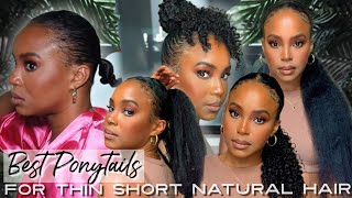Best Natural Ponytail Styles! (For Thin Short Natural Hair) | Unice Hair | Alwaysameera
