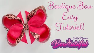 Twisted Boutique Bow, Easy Method. How To Make Hair Bows. Diy Hair Bows  Laços De Fita: