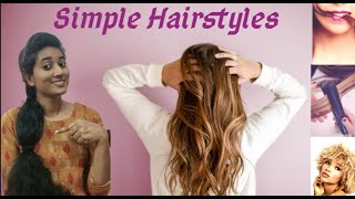 Simple Hairstyles|Everyday Hairstyles|In Just 2 Min|Simple Hairstyles For Beginners|Malayalam