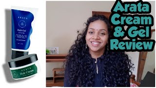 Arata Hair Cream And Hair Gel Review In Malayalam!!! Curly Girl Method