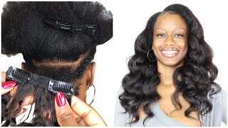 Best Way To Install Clip-Ins On Short 4C Natural Hair.. | Betterlength Kinky Coarse Hair