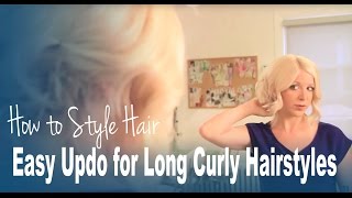Fun Loose Easy Updo For Long Curly Hairstyles From Metro Beauty Academy