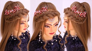 Easy Open Hairstyle For Wedding L Fishtail Braid L Wedding Hairstyles L Open Hairstyle For Saree