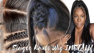 New Affordable *Single Knots* & Layered Edge Butterfly Braid Beginner Lace Wig Install Xrsbeautyhair