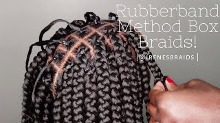 Rubberband Method| Box Braids | @Irenesbraids