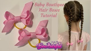 Baby Boutique Hair Bow Tutorial. How To Make Hair Bows. Diy Hair Bows Tutorial   Laços De Fita: