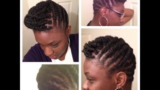 Protective Style Alert! Flat Twist Updo- Using Kinky Curly Hair!!