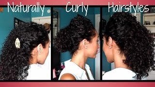 3 Easy Naturally Curly Hairstyles | Risasrizos