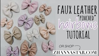 Diy Faux Leather Pinched Hairbows Tutorial