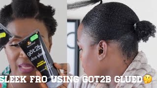 Sleek Down Type Four Hair  Using Got2B Glued??