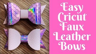 Everyday Crafting: Easy Cricut Faux Leather Bows