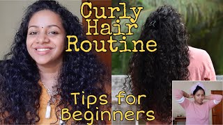 Curly Hair Routine | Malayalam |  Affordable Curly Products Used | Simple Cg Tips For Beginners