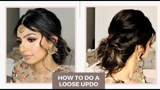 Easy Loose Updo | Curly Hair |  Glambygilly