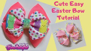 Easy Easter Hair Bow Tutorial/How To Make Hair Bows. Diy Hair Bows  Laços De Fita: