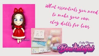 Clay Dolls For Hair Bows. What You Will Need.// Hair Bow Tutorial // How To Make Hair Bows.