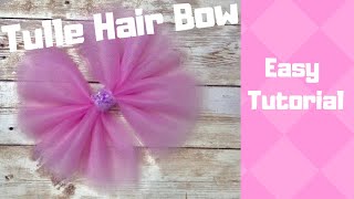 Tutorial - Make A Large Tulle Hair Bow - Diy Make Your Own Bows