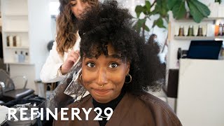Dyeing My Curly Hair Platinum Blonde | Hair Me Out | Refinery29