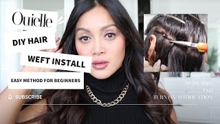 The Easiest Way To Diy  Install Weft Hair Extensions. Beginner Friendly