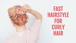 Easy Work Hairstyle In Curly Hair