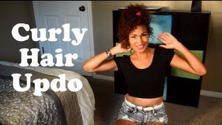 How To: Curly Hair Updo (Rihanna Inspired)- Jonie Raquel