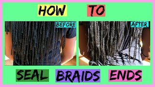 How To Seal The Ends Of Box Braids (For Beginners) | Funke Remi