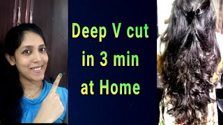 Deep V Cut At Home Malayalam / Lockdown Haircut / Malayali Youtuber