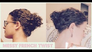 Curly Hair French Twist Updo