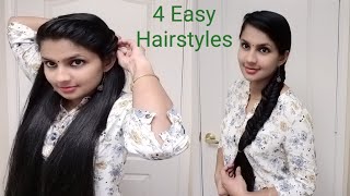 4 Easy & Quick Hairstyles\Malayalam