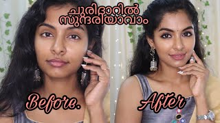 മുഖത്തെ പാടുകൾ മറയ്ക്കാം| Make-Up & Hairstyle For Churidar/Salwar|Salwar Look|Asvi Malayalam