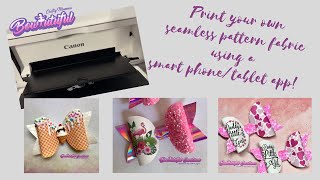 Print Your Own Seamless Pattern Fabric Using A Phone App! How To Make Hair Bow. Hair Bows Tutorial