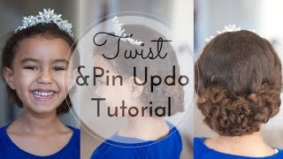 Twist And Pin Updo Curly Hair Tutorial