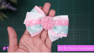 How To Make Hair Bows / Hair Band For Baby Girls | Easy Hair Bows Tutorial #1 By Elysia Handmade