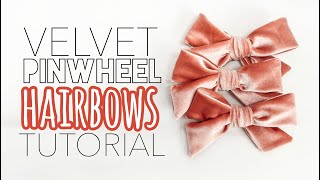 Diy Velvet Pinwheel Hairbows Tutorial