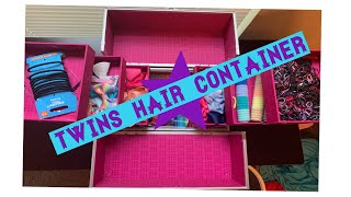 (Diy) Twins Hair Container | Twin Mom