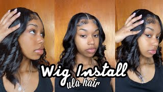 Start To Finish | 4X4 Hd 12In Bob Wig Install | Plucking And Bleaching | Ula Hair