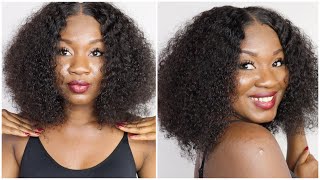 The Perfect Short Afro Curly Wig 5X5 Undetectable Lace Front Closure Neck Length | Luvme Hair