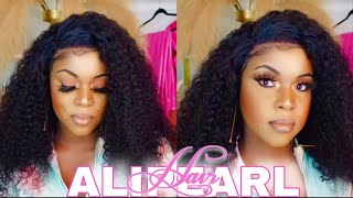 Super Voluminous Curly Lace Wig Install Ft. Ali Pearl Hair