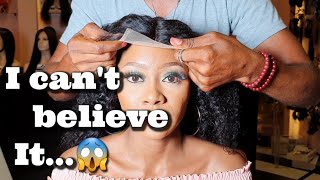 Easiest Glueless 2 Minutes Curly Lace Closure Wig Installation Ft Aligrace Hair