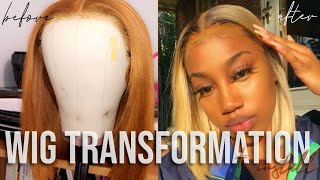 613 Wig Transformation & Install | From Burnt Orange  To Ash Blonde + Dark Root !